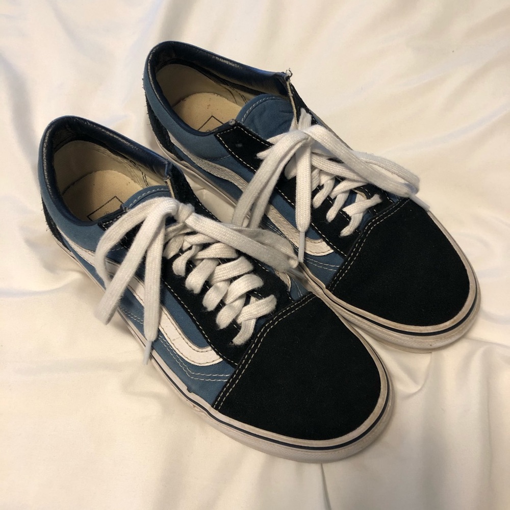Vans Old School Low Shoes Top Blue/White 8.5